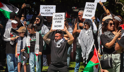 Thousands of Australians joined a pro-Palestinian march for Gaza in Sydney [GETTY]